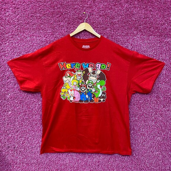 Super Mario Here We Go Characters T-Shirt 2XL - Picture 1 of 4